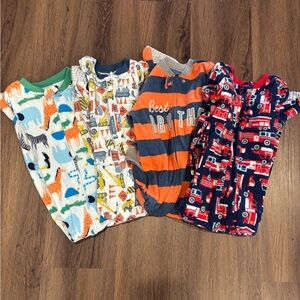 Carter - 4T Lot of Fleece Footie PJs